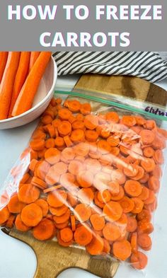 the carrots have been frozen and are ready to be eaten