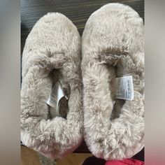 Very Soft, Faux Fur In A Tannish Gray Color. Brand New Without Tags. Sticker Still On Soles. Bundle And Save 15% Accepting Reasonable Offers! All Orders Are Shipped Same Day Or Next!! New To Poshmark? Sign Up And Enter Invite Code: Acallender09 And Receive $10 Off Your First Order! Cozy Soft Slippers For Fall, Cozy Beige Winter Slippers, Beige Super Soft Winter Slippers, Winter Super Soft Beige Slippers, Super Soft Beige Winter Slippers, Beige Synthetic Slippers For Winter, Beige Synthetic Winter Slippers, H&m Heels, Beige Puffer