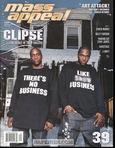 two black men standing next to each other in front of a house on the cover of mass appeal magazine