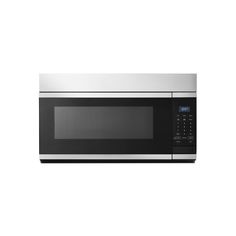 a black and silver microwave oven on a white background