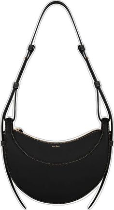 Moon Design, Half Moon, High Quality Leather, Hand Stitching, Equestrian, Calf Leather, Dust Bag, Shoulder Strap, Highlights