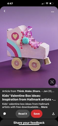 Roller Skate Valentines Boxes, Camera Valentines Day Boxes, Valentine’s Day Boxes For Kids, Diy Valentine Boxes, Valentine Box Ideas For School, Valentine House, Diy Valentines Box