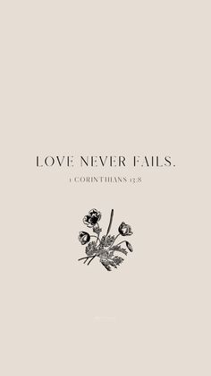 a book cover with flowers and the words love never falls