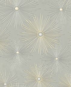 Sample Starburst Geo Prepasted Wallpaper in Smoke Starburst Wallpaper, Modern Wallcovering, Transitional Wallpaper, Drops Patterns, Metallic Wallpaper, A Wallpaper, Wallpaper Modern, Gold Wallpaper, Retro Wallpaper