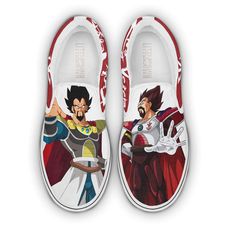 King Vegeta Classic Slip On Custom Dragon Ball Z Shoes Anime Sneakers Lightweight construction with breathable mesh fabric provides a comfortable and flawless fit. King Vegeta, Dragon Ball Shoes, Z Shoes, Anime Sneakers, Shoes Anime, Ball Shoes, Great Anniversary Gifts, Personalized Shoes, Exclusive Shoes