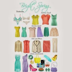 Light Spring Palette, Light Spring Colors, Spring Capsule Wardrobe