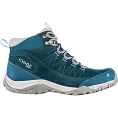 With a women-specific look and fit, the new Ousel Mid B-DRY Hiking Boot keeps us comfortable on the trail and in town. This isn't a slimmed-down men's boot. It's a light-duty leather boot that's fine-tuned to fit women's feet, and it's strengthened with a TPU chassis and ESS forefoot plate to provide us with some trail-worthy support. At the same time, it's comfortable enough to wear casually, too, with its soft EVA midsoles and Oboz's signature O FIT insoles, which give us more cushioning and Backpacking Trips, Hiking Boots Women, Waterproof Hiking Boots, Hiking Boot, Heel Caps, Walking Boots, Hiking Women, Nubuck Leather, The Trail