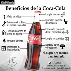 a bottle of coca cola labeled in spanish