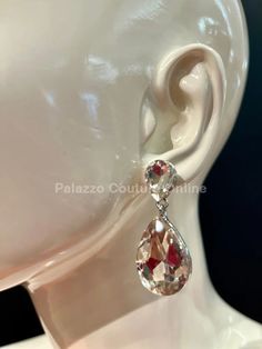 Teardrop Crystal Evening EarringsOrder ships within 24-48 hours or sooner (Monday-Friday) Evening Earrings, Earrings Silver, Monday Friday, Silver Earrings, Ships, Crystals, Silver