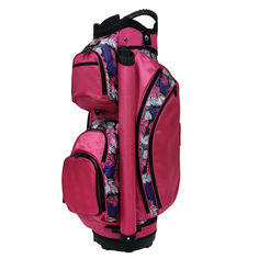 Bring tropical vibes to the course with the RJ Sports Bliss Deluxe Golf Cart Bag in Pink Palm! With 9" of deluxe storage and a stylish design, it’s your ultimate companion for organized, carefree golfing.