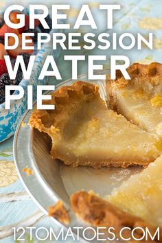 Water Pie, Pantry Ingredients, 12 Tomatoes, Pie Dessert, Yoga Lifestyle, Vintage Recipes, No Bake Desserts, Pie Recipes, Just Desserts