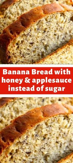 banana bread with honey and applesauce instead of sugar & oil is so good