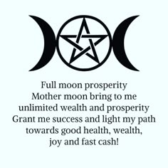 Goddess Magick, Witchcraft Spells For Beginners, Money Spells That Work, Prosperity Spell, Good Luck Spells, Moon Spells, Spells For Beginners, Moon Rituals, Luck Spells