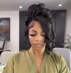 Lace Front Up Do Styles, Half Up Classy Hairstyles, Half Updo Prom Hair, Up Hairstyles For Hoco, Simply Prom Hairstyles, Wig Bun Hairstyles Black Women, Black Women Hairstyles Half Up Half Down, Sweet 16 Updo Hairstyles, Creative Half Up Half Down Hair