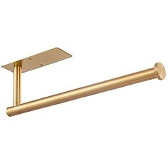 an image of a brass colored towel bar