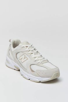 Size W 6/M 4.5 W 6.5/M 5 W 7/M 5.5 Tennis Shoes That Go With Everything, 530s New Balance, Off White New Balance Shoes, Nursing Tennis Shoes, New Balance Cream Shoes, Womens Chunky Sneakers, New Balance 530 Moonbeam With Sea Salt, New Balance Chunky Sneakers, New Balance Shoes Cream