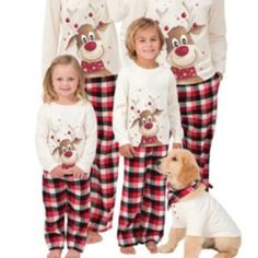 Kids Sizes New In Package Christmas Pjs Family, Xmas Pjs, Pajama Outfit, Matching Family Christmas Pajamas, Family Pajama Sets, Matching Pjs, Matching Christmas Pajamas, Pajama Outfits, Christmas Pajama Set