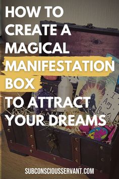 How manifest your desires with a manifestation box. This law of attraction is great, especially for creative people. The first thing you need is... #LawOfAttraction #Manifesting #Spirituality #LOA #TheSecret via @subconsciousservant Manifestation Box Ideas Diy, Manifestation Box Diy, Manifestation Box Ideas, Hygge Witch, Manifestation Art, Manifestation Mindset, Grimoire Journal, Manifestation Spells