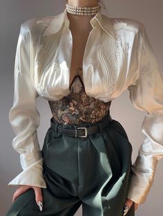 Fantasy Fashion, Looks Style, Looks Vintage, White Shirt