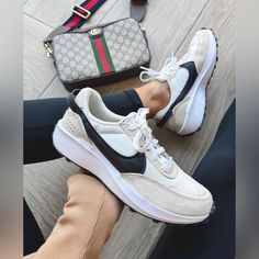 Brand New With Box. Price Is Firm. Don’t Accept Any Offer!!! Suede/Nylon Upper Waffle Debut Outfit, Nike Waffle Debut Outfit, Nike Waffle Debut, Leggings Outfit Ideas, Sneakers Gucci, Tennis Shoes Outfit, Leather Joggers, Gucci Handbag, Nike Waffle