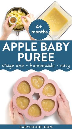 an image of apple baby puree with text overlay