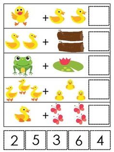 a worksheet with numbers and pictures for children