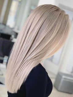 Hair coloring Long Sleek Hairstyles, Tuns Bob Lung, Long Hair Cuts Straight, Long Sleek Hair, Ash Blonde Hair Colour, Ash Blonde Balayage, Straight Hair Cuts, Blonde Lace Front Wigs, Long Hair Color