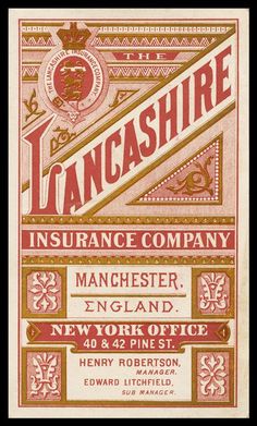 an old advertisement for lancashire's insurance company, which is now on display at the museum