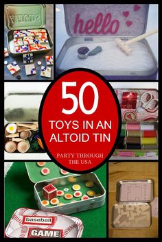 the cover of 50 toys in an altoid tin