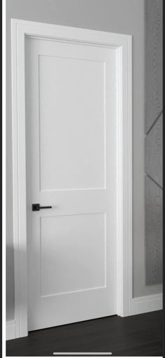 an open white door in a room with the words how to choose the right door for your home