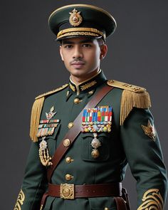 a man in uniform is posing for the camera