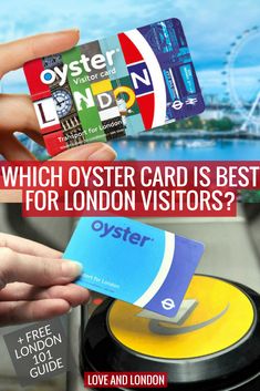 a person holding up a card with the words which oyster card is best for london visitors?