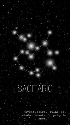 the zodiac sign sagitario in the night sky