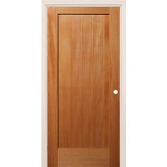 a wooden door is shown against a white background