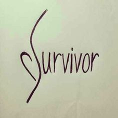 the word survivor written in black ink on a white paper