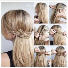 Cute Half Up Braid Hairstyles Tutorial: Long Straight Hair Ideas 2014- 2015 Festival Makeup, Braided Hairstyles Tutorials, Long Straight Hair, Model Hair, Hair Designs, Hair Updos, Pretty Hairstyles