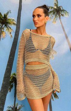 Punta Cana Outfits, Bar Dress, Wild Thoughts, Festival Outfits Rave, Outfits Rave, Metallic Knit, Beginning Boutique