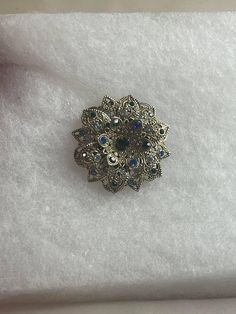 Good vintage condition Antique Blue Jewelry With Brooch, Vintage Blue Jewelry Brooch, Vintage Blue Brooches For Jewelry Making, Vintage Sapphire Brooch Jewelry, Blue Victorian Brooches For Formal Occasions, Blue Victorian Brooch For Formal Occasions, Victorian Blue Brooch For Formal Occasions, Antique Blue Collectible Brooches, Vintage Blue Brooch