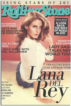 the cover of rolling stone magazine with a beautiful woman in white top and jeans on it