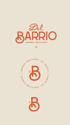 the logo for del barrio mexican restaurant