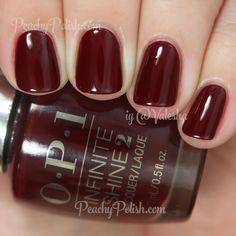 OPI Raisin' The Bar | Infinite Shine Collection | Peachy Polish #oxblood red Fall Nails Opi, Opi Infinite Shine, Opi Nail Polish, Fall Nail Colors, Short Hairstyle, Opi Nails, Manicure Y Pedicure, Nail Arts