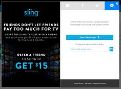 the website for sling's new tv program, friends don't let friends pay too much for tv