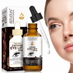 Tighten Under Eye Skin, Caffeine Eye Serum, Puffy Bags, Skin Care Eye Cream, Caffeine Eye Cream, Eye Firming, Minimize Wrinkles, Firming Serum, Remove Dark Circles