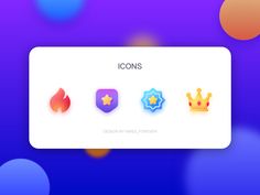 the icon set is designed to look like it has different shapes and sizes, including crowns