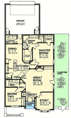 the first floor plan for a house