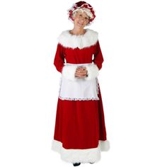 The Fun Costumes Mrs. Claus CostumeWhen it's time for a "trip" to the North Pole, you're going to want to dress up to play the part. Surely Mrs. Claus will be part of the fun, so you should go in this Plus Size Mrs. Claus Costume. We take costume fun seriously, and that's why we make and design our own Fun Costumes line of costumes. Created by our team of artists, designers, and developers right in our own Made by Us costume studios, this costume has supreme quality and authentic styling.Attenti Christmas Gift Costume, Mrs Claus Costume, Mrs Claus Outfit, Santa Claus Costume, Santa Dress, Cozy Dress, Santa Suits, Red Velvet Dress, Santa Clause