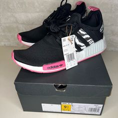 Brand New In Box Adidas Originals Nmd_r1 W Style: Gx8107 Color: Zebra White Pink Size: 9.5 Smoke Free Home Don’t Forget To Bundle To Save! 1162 90005 Pink Adidas Running Shoes, Pink Adidas Running Shoes With Synthetic Material, Pink Adidas Lace-up Running Shoes, Pink Adidas Sneakers With Synthetic Material, Pink Adidas Logo Sneakers With Synthetic Material, Pink Adidas Running Shoes With Cushioned Footbed, Pink Adidas Running Shoes With Laces, Mint Sneakers, Cute Running Shoes