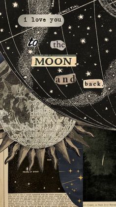 the moon and back are collaged together