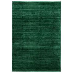 a dark green rug with horizontal stripes