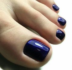 Blue Nails Feet Pedicures, Dark Blue Toe Nails, Spring Toe Nail Colors, Pedicure Azul, Toe Nail Colors, Pedicure Ideas